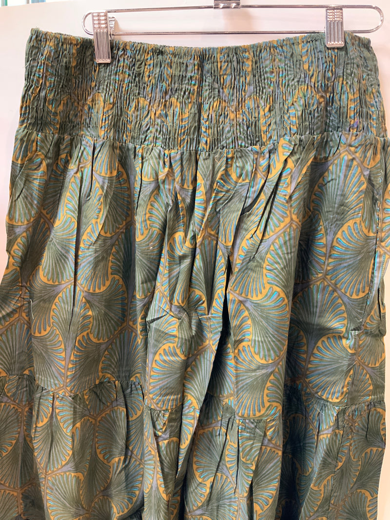 Ariel Organic Cotton Skirt Teal Fan