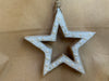 White Wood Star Ornament