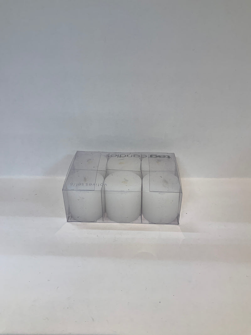 White Votives Set of 6