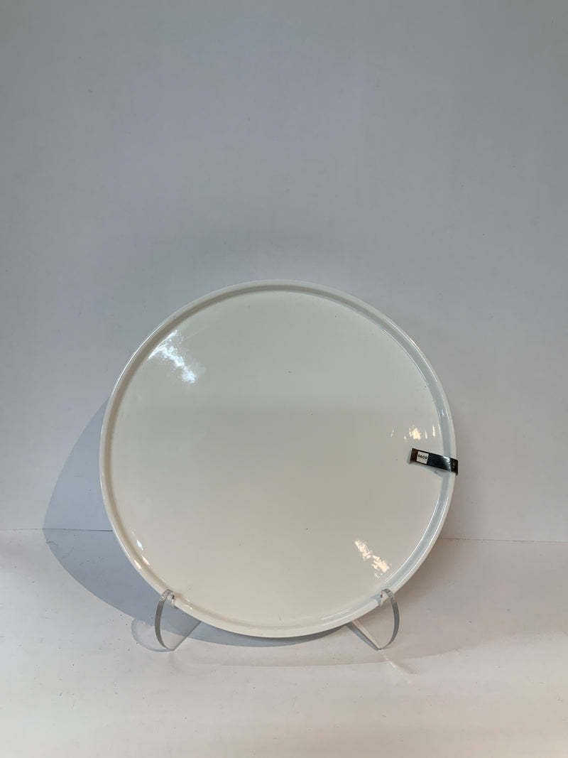 White Plate with Rim