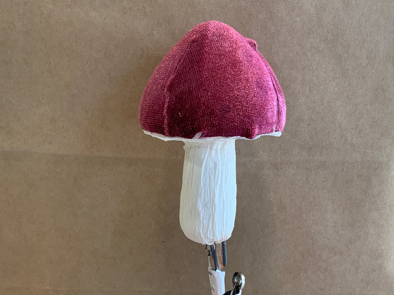 Velvet Mushroom Clip Ornament