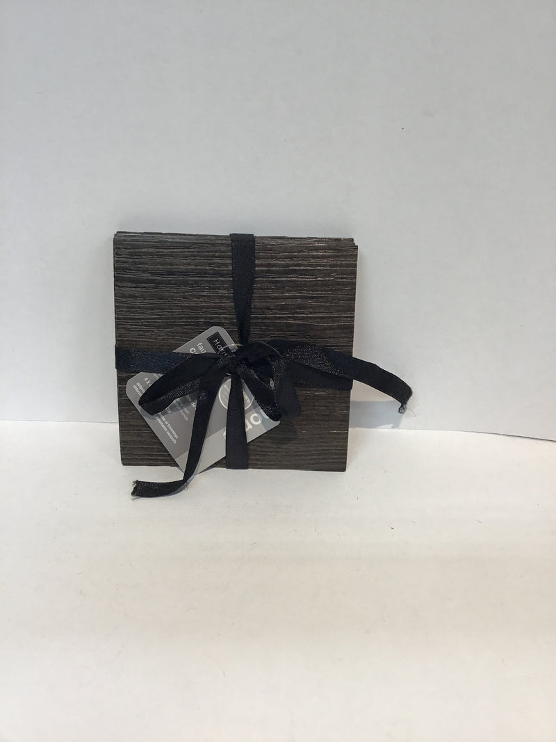 Coasters Set of 6-Faux Wood