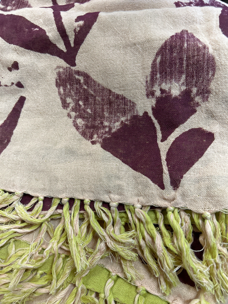 Cotton Printed Throw w/ Fringe