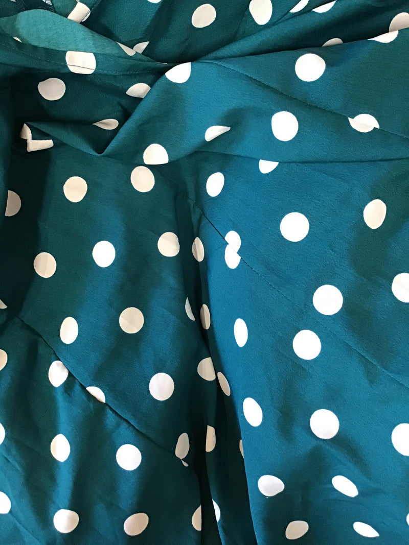Chai Victoria Dress Teal Dot