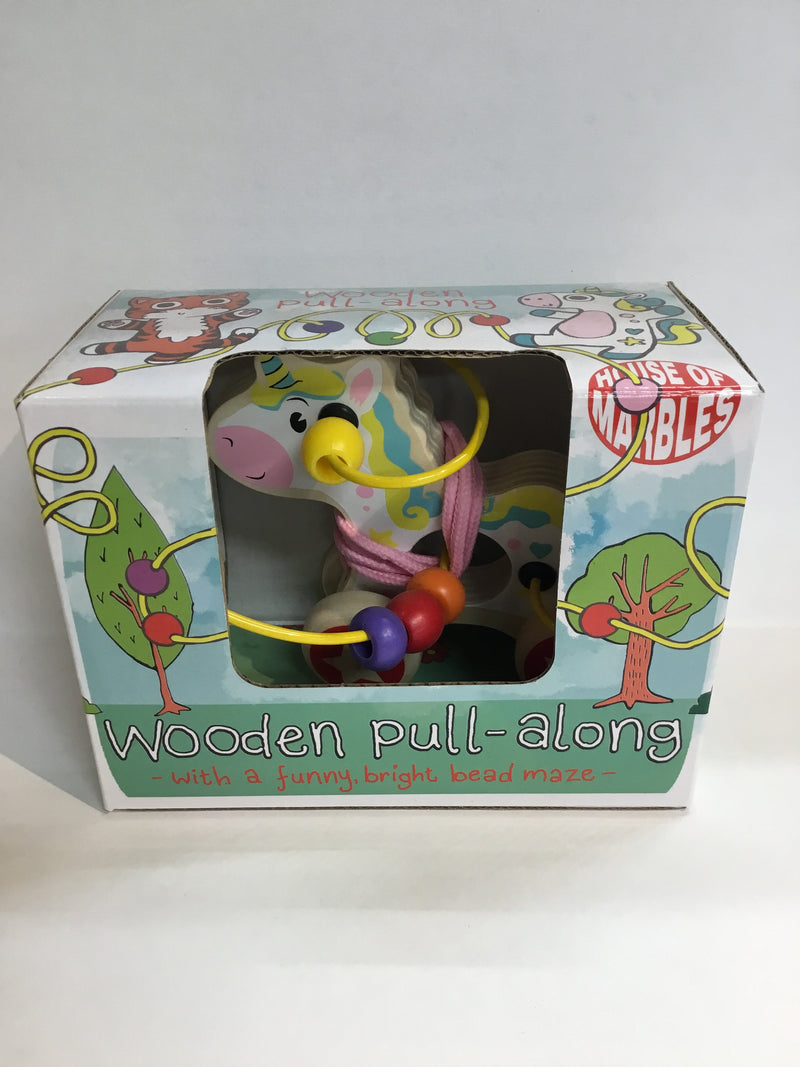 Wooden Pull-Along Unicorn