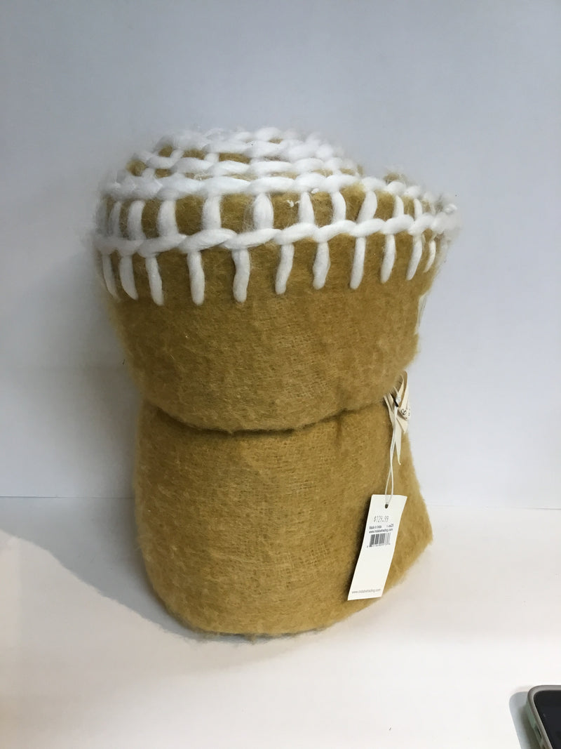 Blanket Stitch Mohair Throw