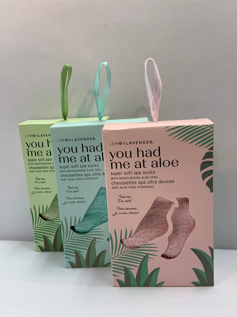 You Had Me At Aloe Soft Spa Socks
