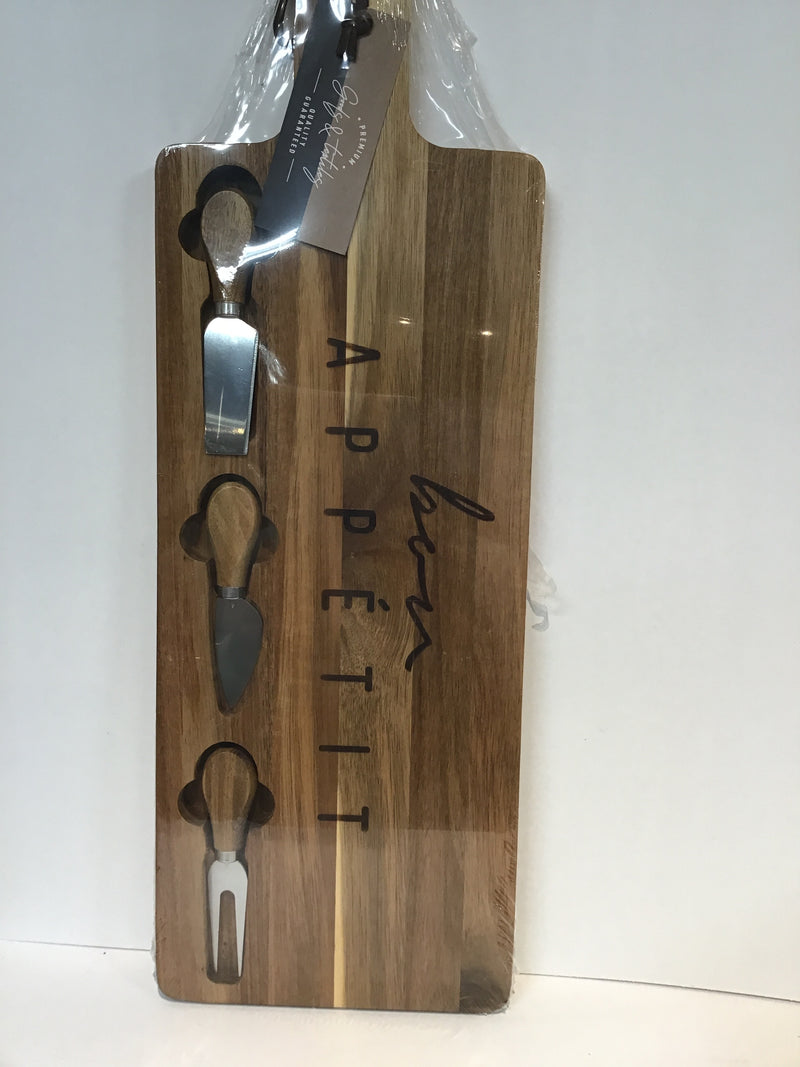 Charcuterie Board with Cheese Knives-Long