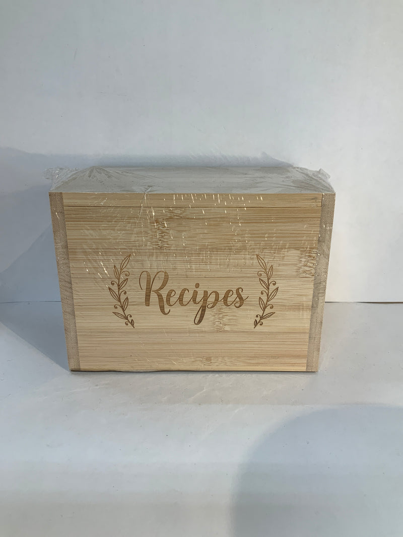 Bamboo Recipe Box Set