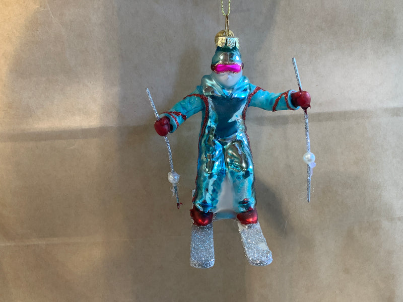 Whimsy Skier Ornament