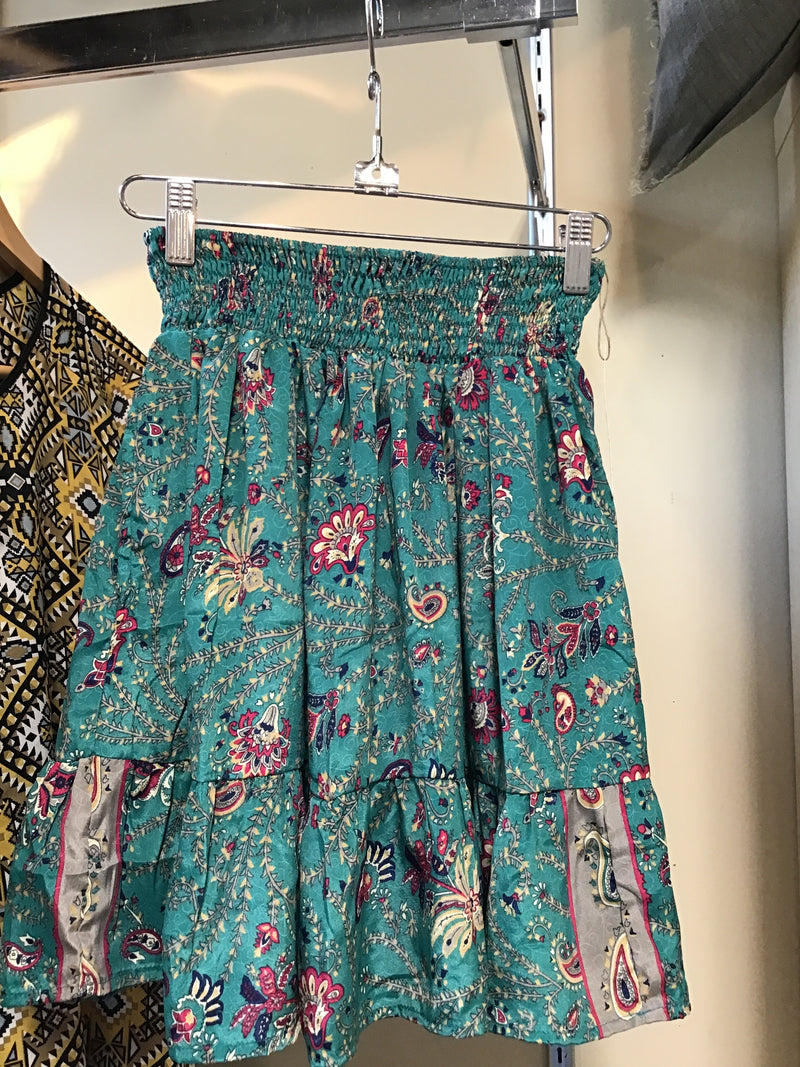 Alchemy Skirt Teal Floral