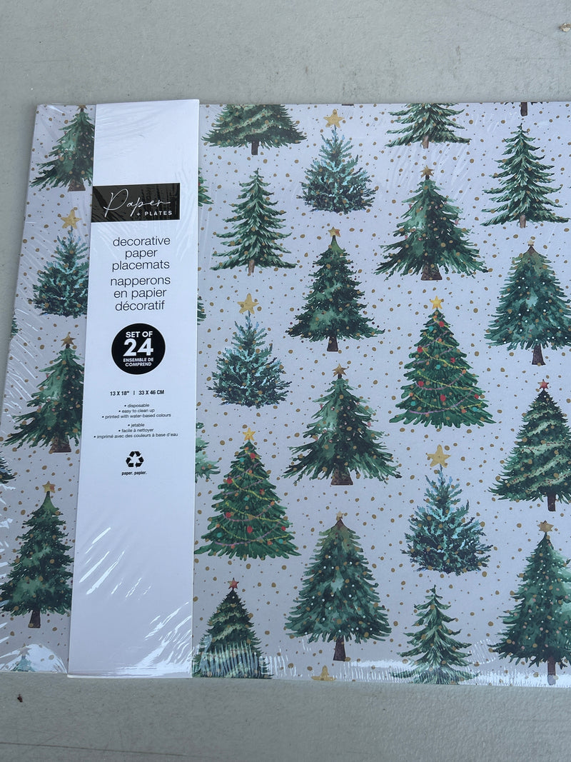 Confetti Trees Paper Placemats 24pc