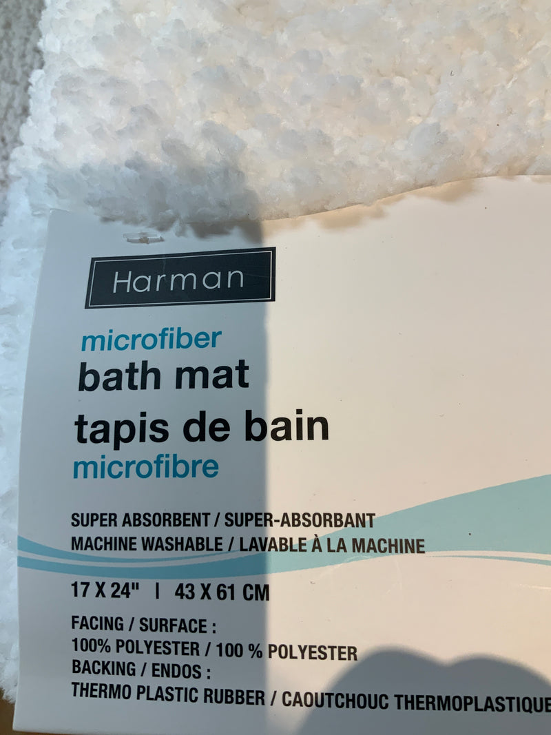 Bath Mat, luxury chenille, White