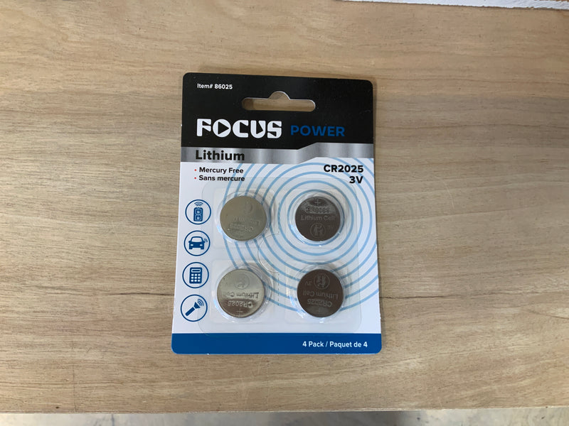 CR2025 Lithium Batteries 4pk