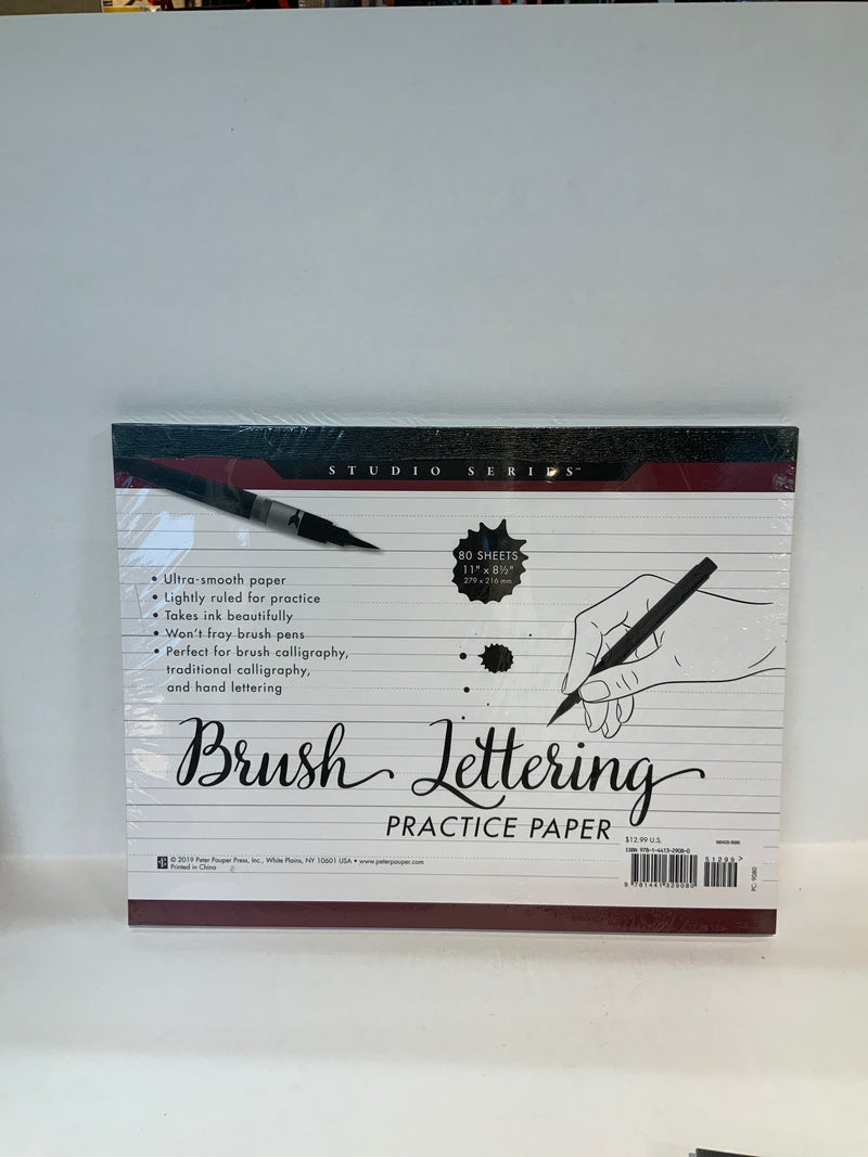 Brush Lettering Practice Paper