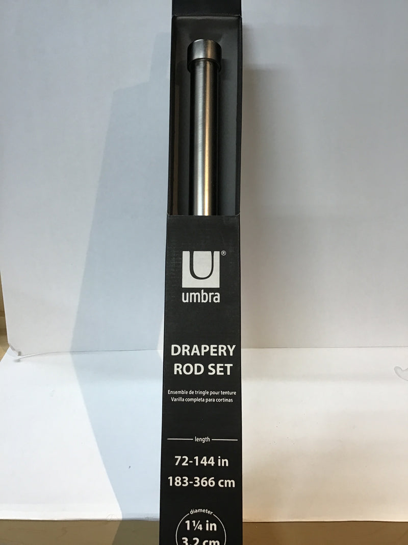 Umbra Drapery Rod Set 72” - 144”