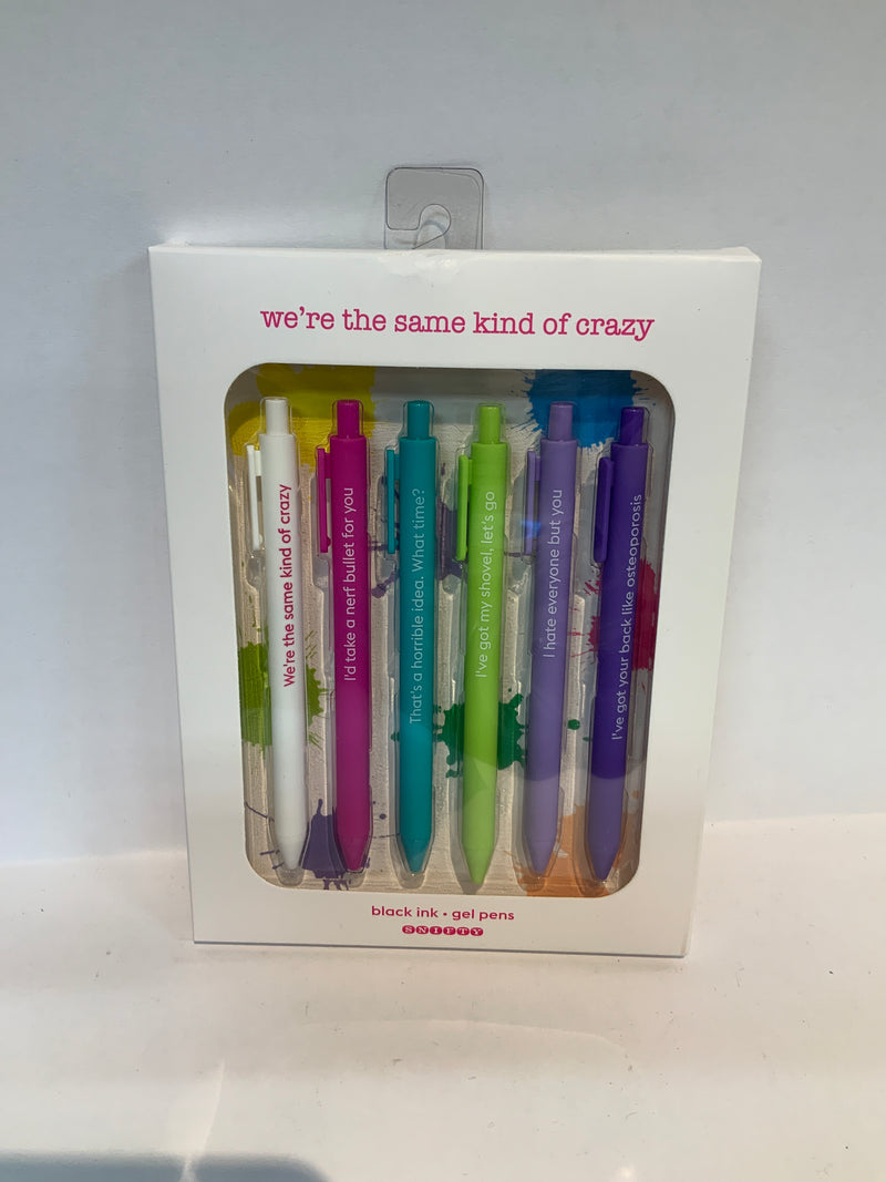 We’re The Same Kind of Crazy Gel Pens 6pcs