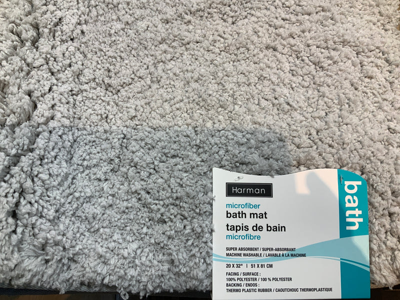 Bath Mat, Microfibre Light Grey