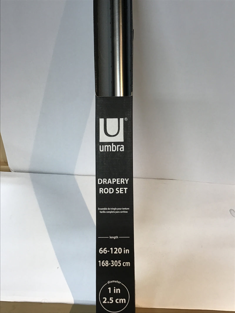 Umbra Drapery Rod Set 66” - 120”