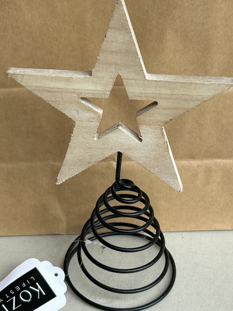 Wood Star Tree Topper