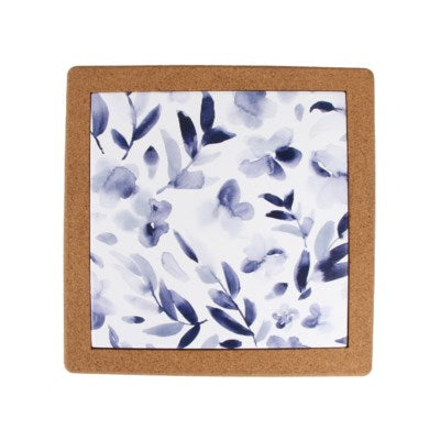 Watercolour Blue Floral Trivet