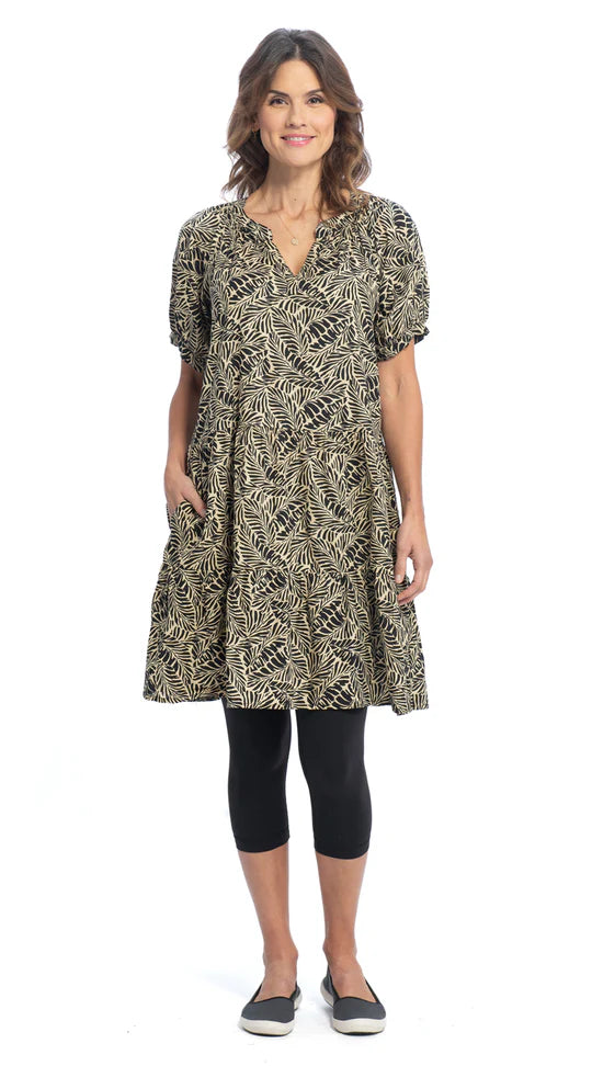 Althea Organic Cotton Dress Black Fern