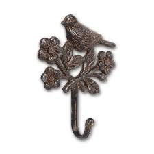 Cast Iron Floral Bird Hook
