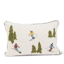 Christmas Skier Pillow