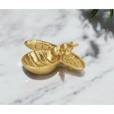 Cast Iron Gold Bee Shaped Dish