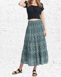 Ariel Organic Cotton Skirt Sky