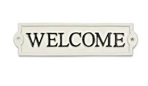 Cast Iron Welcome Sign