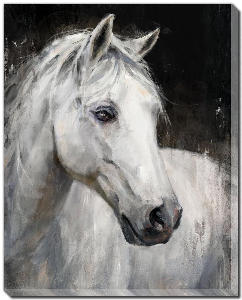 White Stallion Print