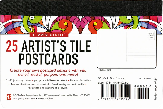 Artists Tile Postcards 25pc