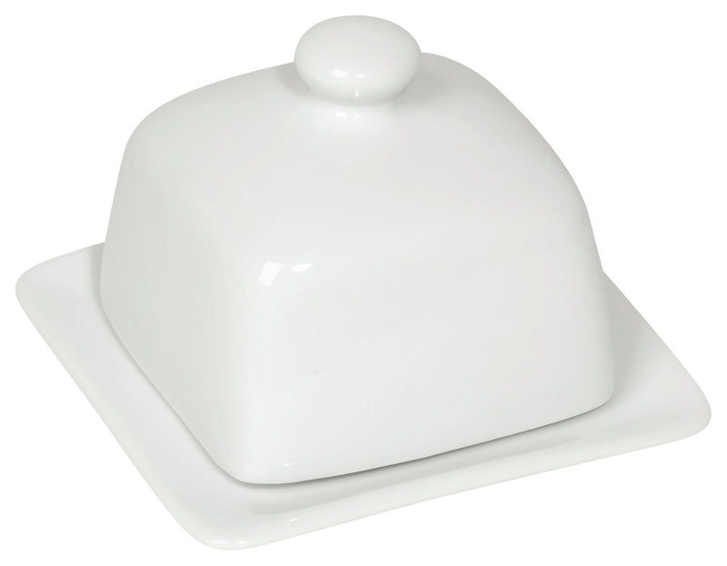 Butter Dish-Square White