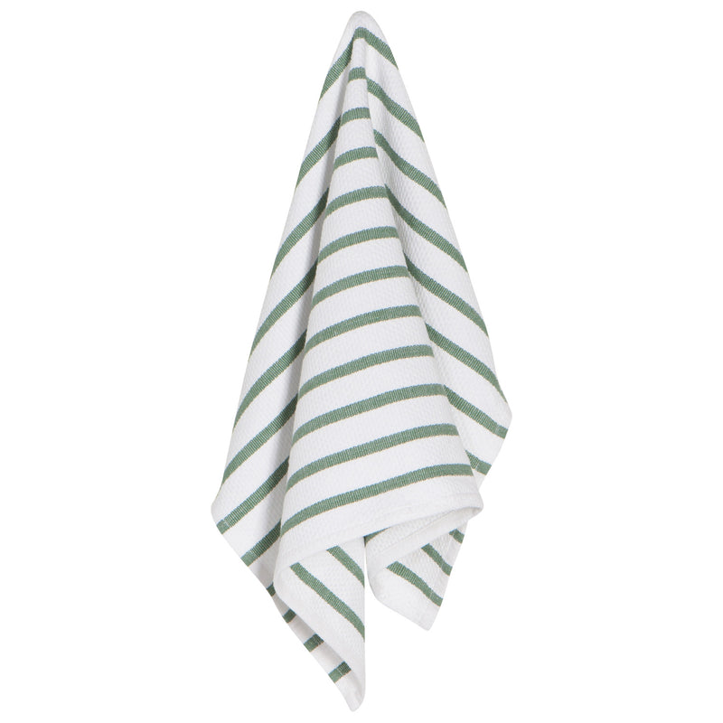 Basketweave Elm Green Dishtowel