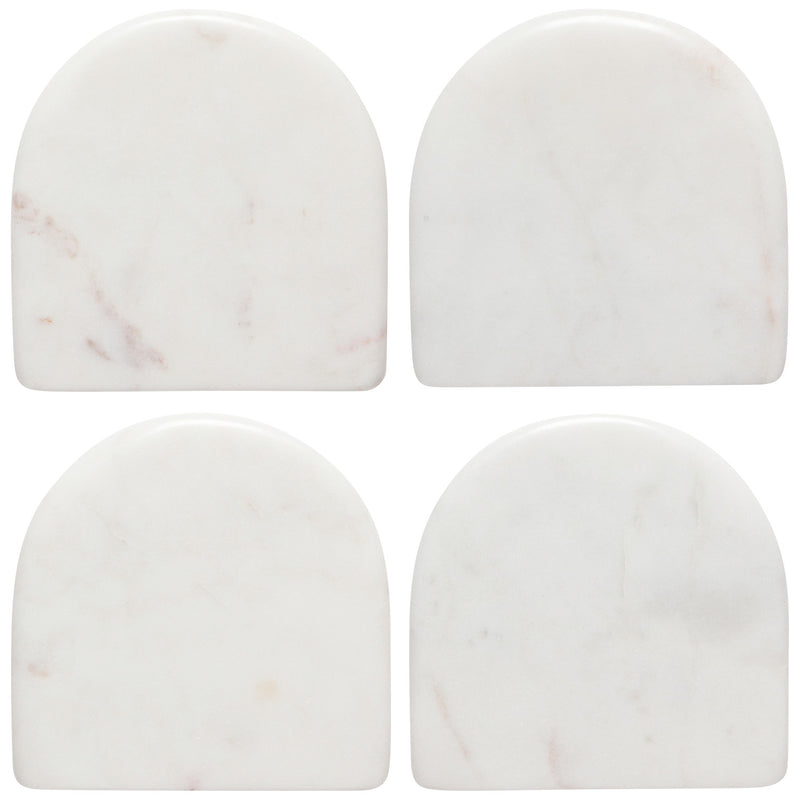 Coasters Set of 4-White Arch Marble