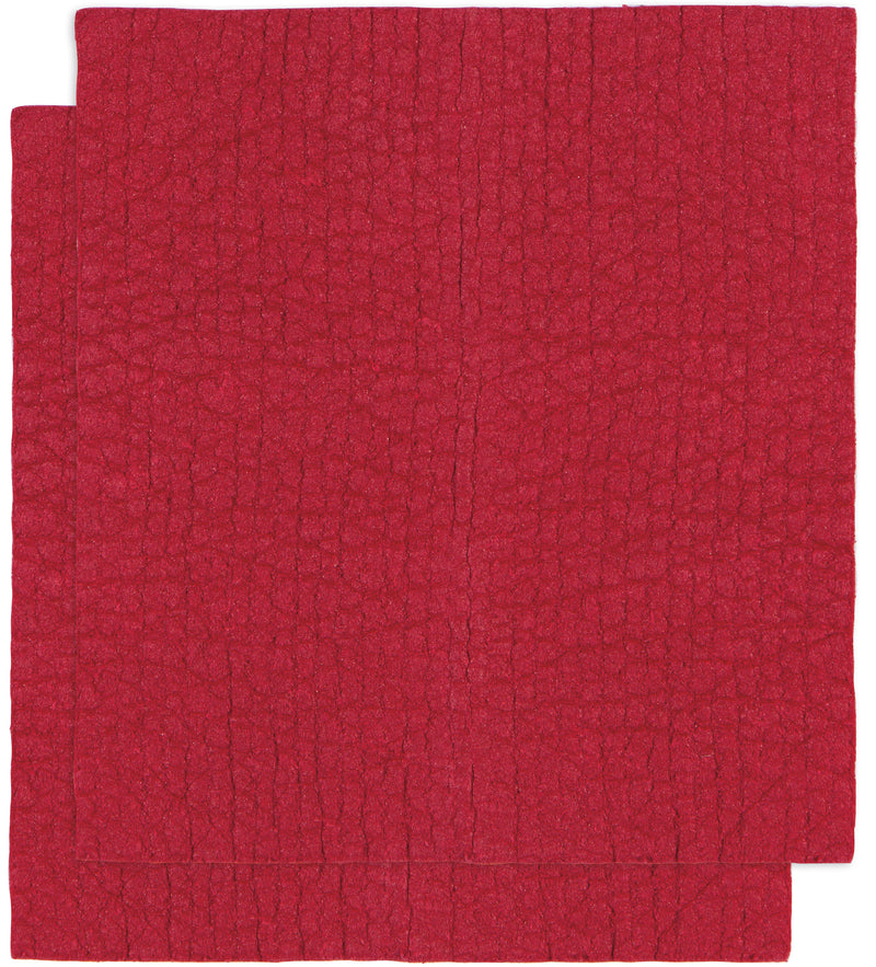 Carmine Swedish Sponge Cloths Set of 2