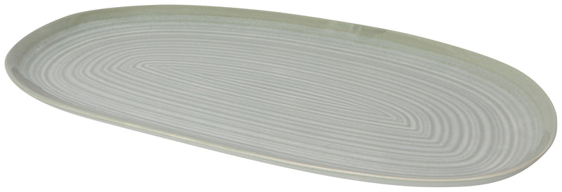 Aquarius Sage  Oval Platter 15 Inch