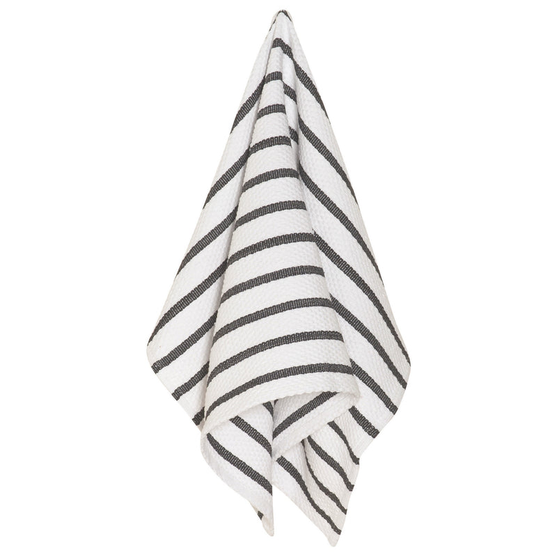 Basketweave Black Dishtowel