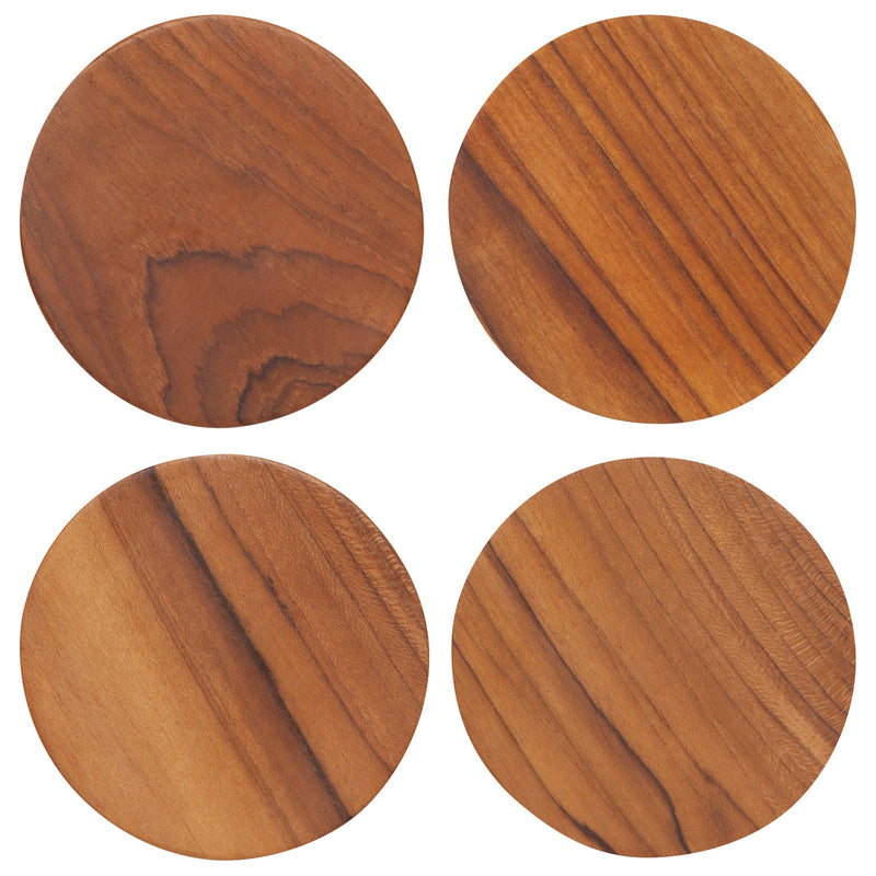 Coasters Set of 4-Teak Wood