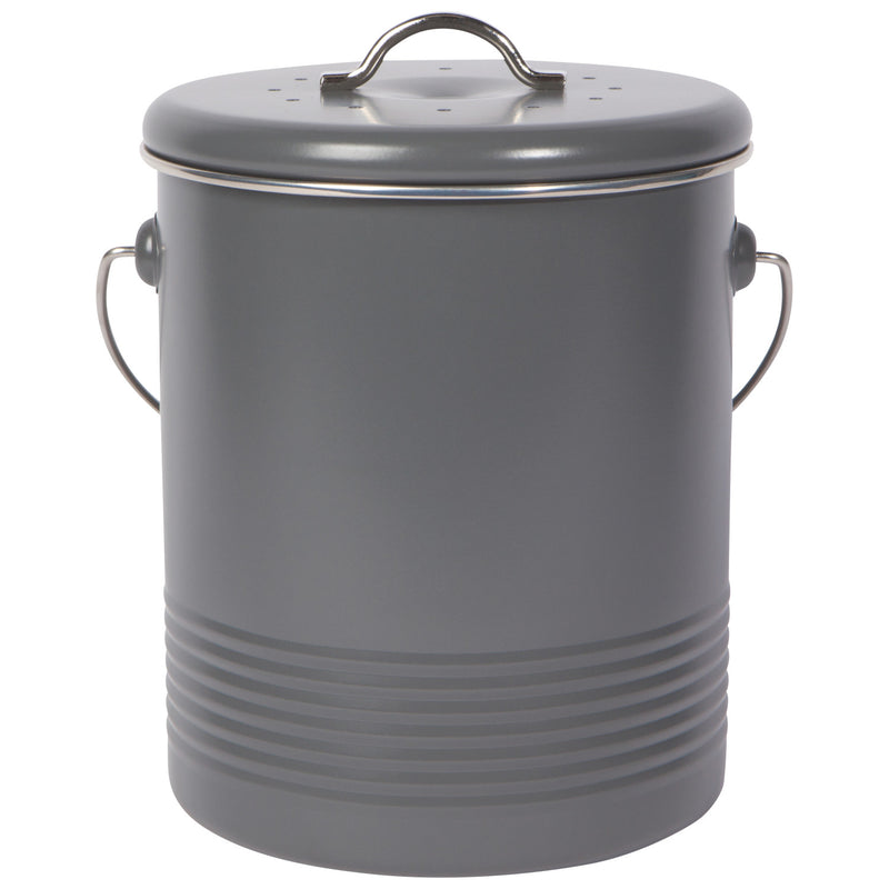 Compost Metal Bin Charcoal 1.25 Gallon