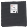 Set of 2 Ripple Dishcloths Black