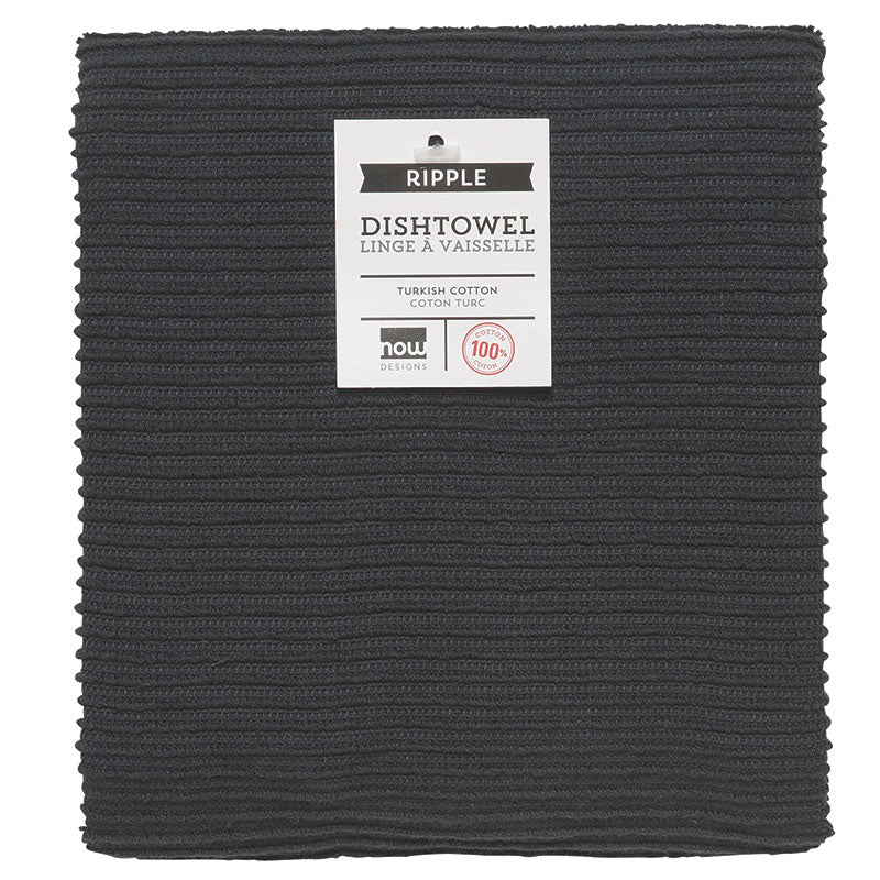 Kitchen Towel Ripple Black
