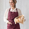 Woman wearing Apron Stonewash Heirloom Wine