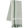 Tea Towel Soft Waffle Heirloom Jade folded