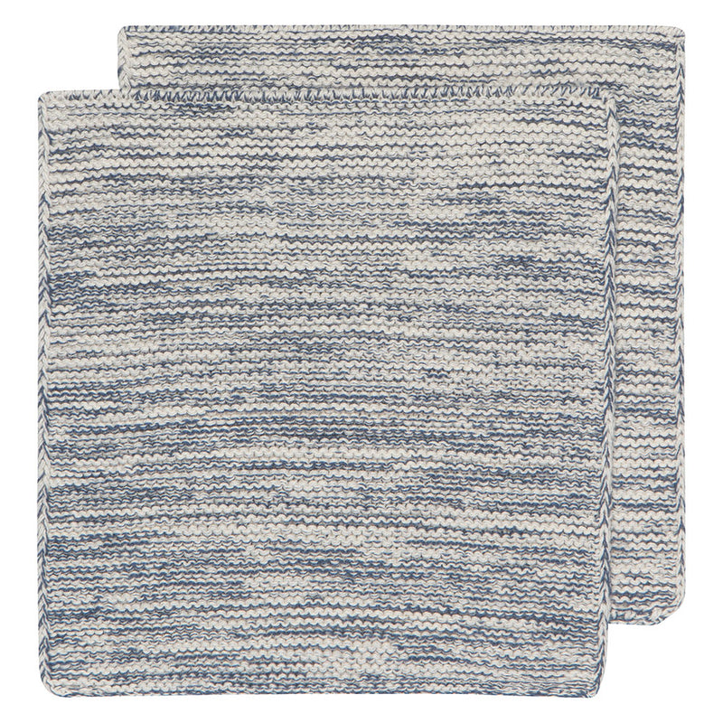 Knit Heirloom Dishcloths - Set of 2 Midnight