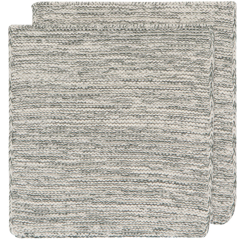 Knit Heirloom Dishcloths - Set of 2 Jade
