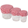 Set of 3 Mini Bowl Covers Gingham