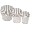 Set of 3 Mini Bowl Covers Ticking Stripe