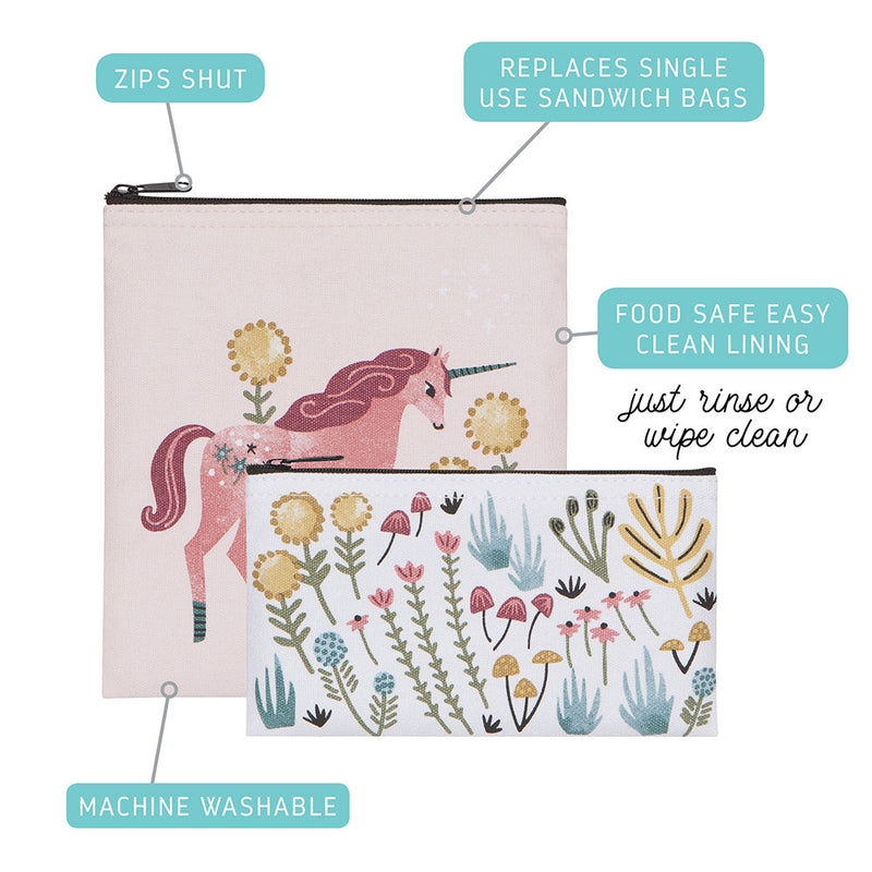 Bag Snack S/2 Unicorn with description